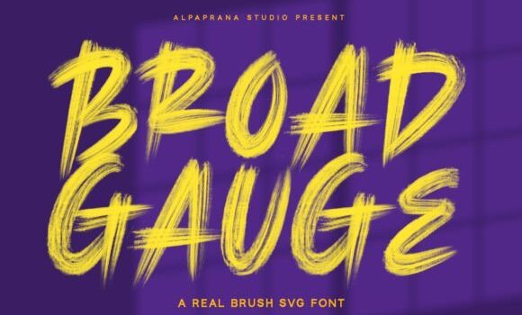 Broad Gauge Font Fonts Free Download Broad Gauge Font - Featured Image