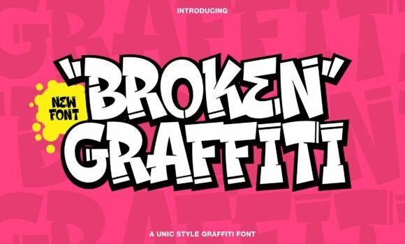 Broken Graffiti Font - Featured Image