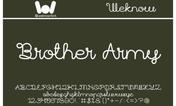 Brother Army Font Fonts Free Download Brother Army Font - Featured Image