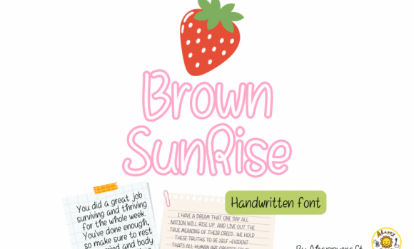 Brown Sunrise Font - Featured Image