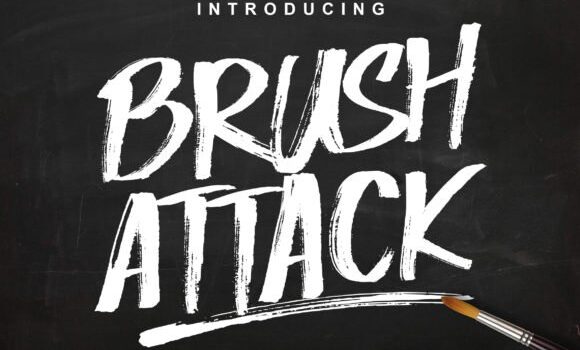 Brush Attack Font - Featured Image