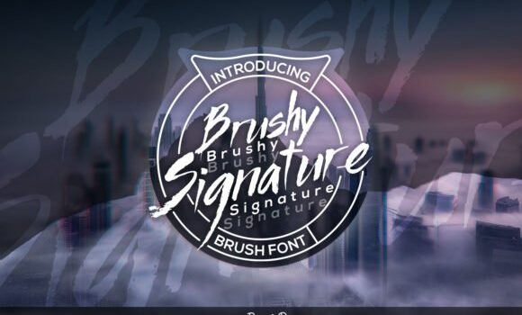 Brushy Signature Font - Featured Image