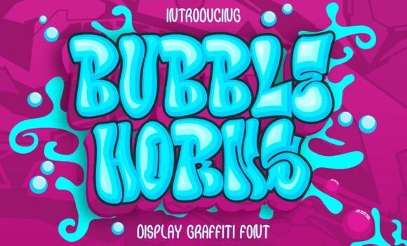 Bubble Horns Graffiti Font - Featured Image