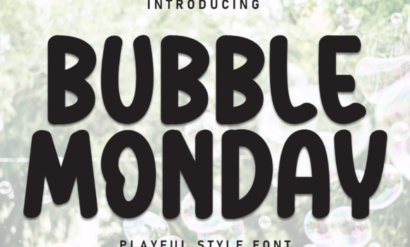 Bubble Monday Font - Featured Image