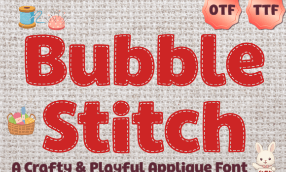 Bubble Stitch Font - Featured Image