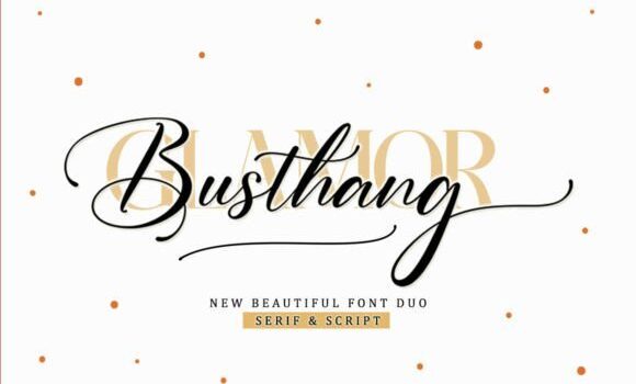 Busthang Glamor Font Fonts Free Download Busthang Glamor Font - Featured Image