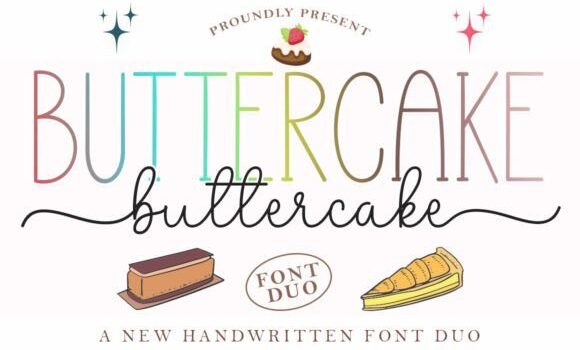 Butter Cake Duo Font - Featured Image