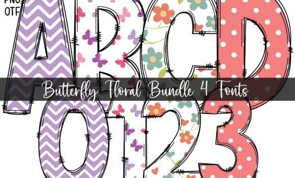 Butterfly Floral Font - Featured Image