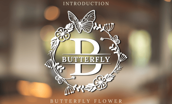 Butterfly Flower Font - Featured Image