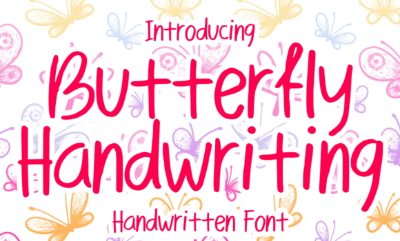Butterfly Handwriting Font - Featured Image