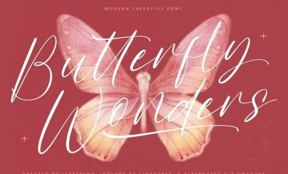 Butterfly Wonders Font - Featured Image