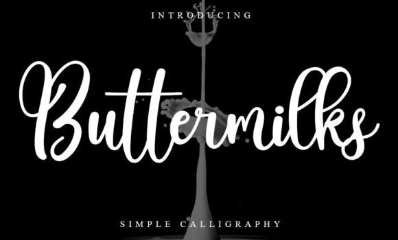 Buttermilks Font - Featured Image