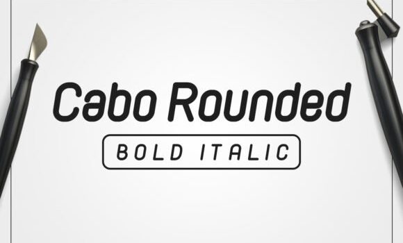 Cabo Rounded Bold Italic Font - Featured Image