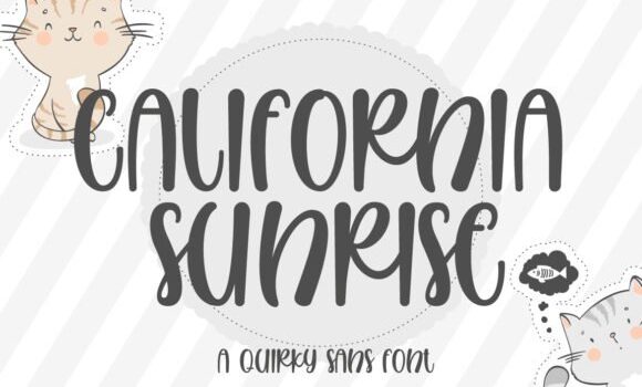 California Sunrise Font - Featured Image