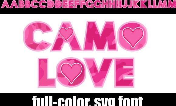 Camo Love Font Fonts Free Download Camo Love Font - Featured Image