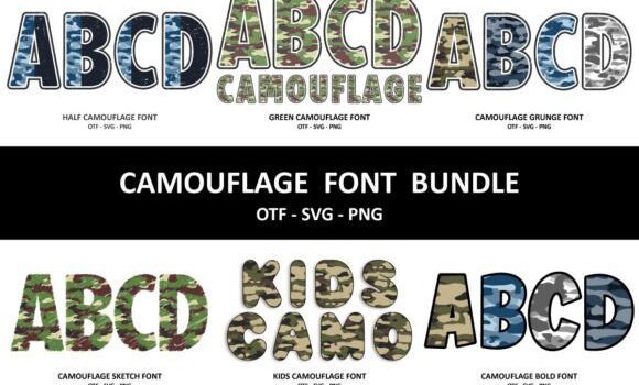 Camouflage Bundle Font Fonts Free Download Camouflage Bundle Font - Featured Image