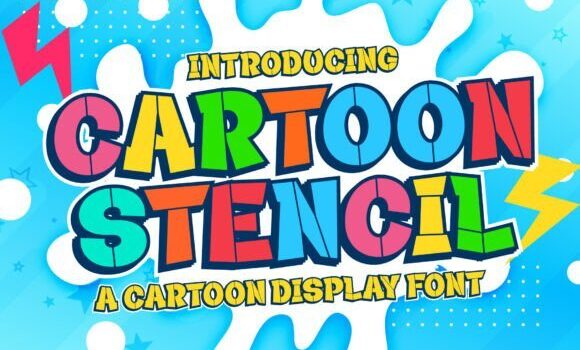 Cartoon Stencil Font - Featured Image