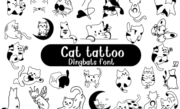 Cat Tattoo Font - Featured Image