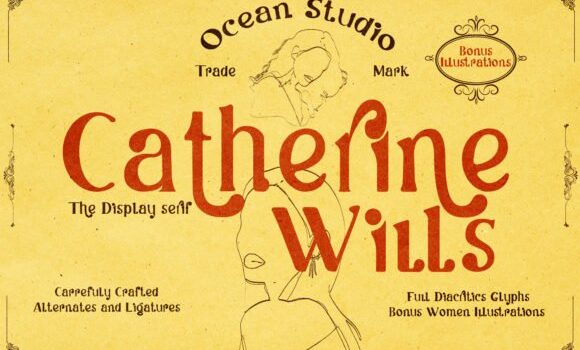 Catherine Wills Font Fonts Free Download Catherine Wills Font - Featured Image