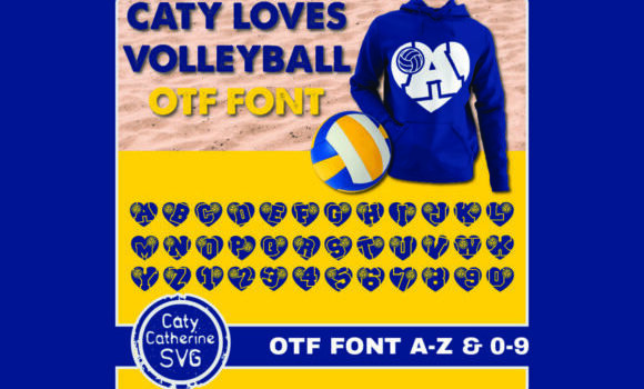 Caty Loves Volleyball Font - Featured Image