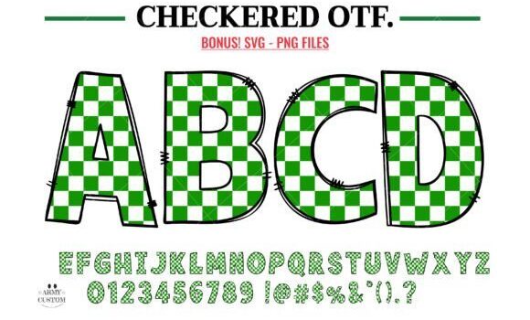 Checkered Green Font Fonts Free Download Checkered Green Font - Featured Image