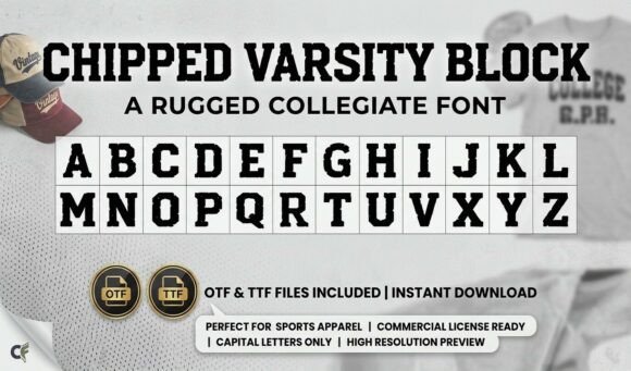 Chipped Varsity Block Font Fonts Free Download Chipped Varsity Block Font - Featured Image