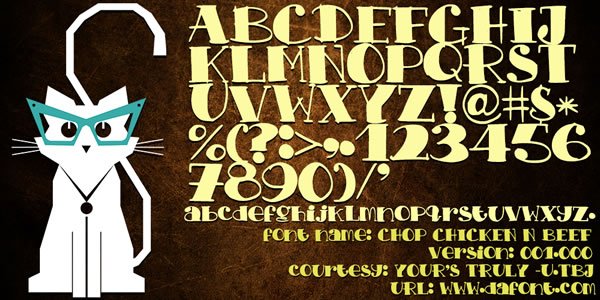 Chop Chicken N Beef Font - Featured Image