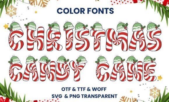 Christmas Candy Cane Font - Featured Image