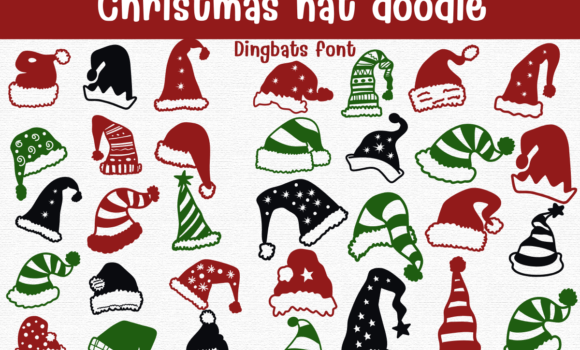 Christmas Hat Doodle Font - Featured Image