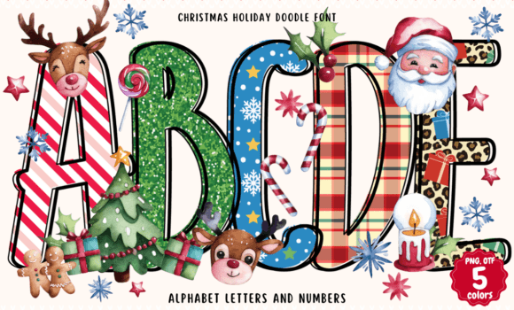 Christmas Holiday Doodle Font - Featured Image