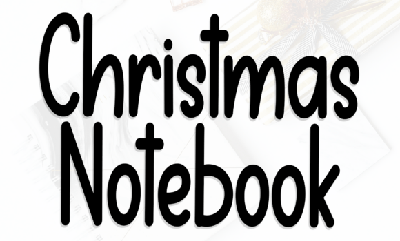 Christmas Notebook Font - Featured Image