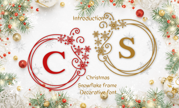 Christmas Snowflake Frame Font Fonts Free Download Christmas Snowflake Frame Font - Featured Image