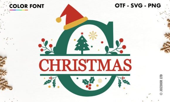 Christmas Split Monogram Font - Featured Image