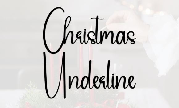 Christmas Underline Font - Featured Image