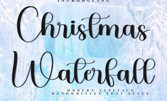 Christmas Waterfall Font - Featured Image