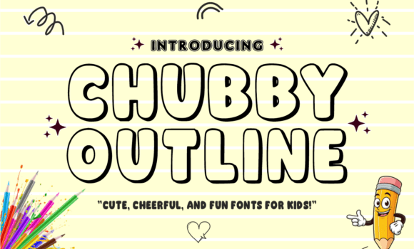 Chubby Outline Font Fonts Free Download Chubby Outline Font - Featured Image