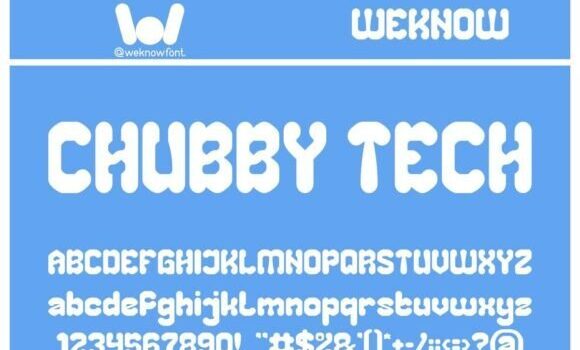 Chubby Tech Font - Featured Image