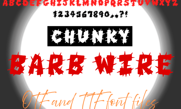 Chunky Barb Wire Font - Featured Image