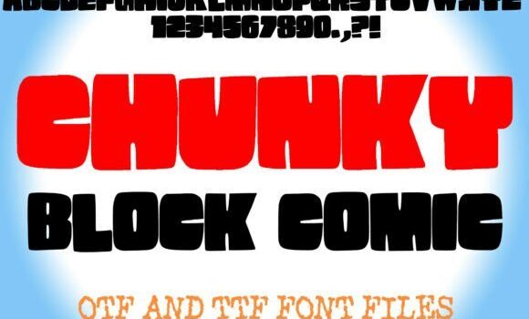 Chunky Block Comic Font - Featured Image