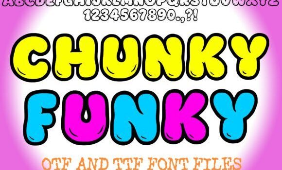 Chunky Funky Font - Featured Image