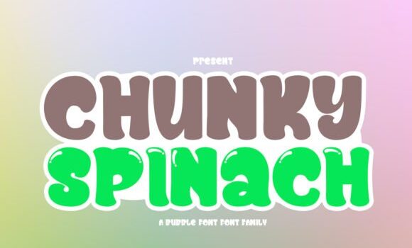 Chunky Spinach Font - Featured Image