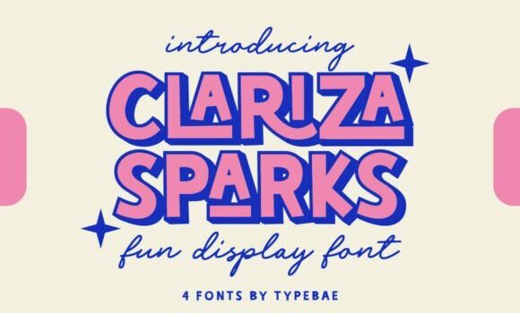 Clariza Sparks Font Fonts Free Download Clariza Sparks Font - Featured Image