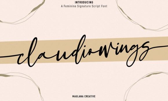 Claudio Wings Font - Featured Image