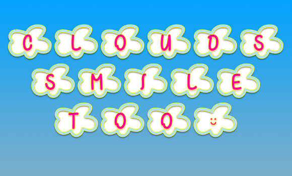 Clouds Smile Too Font - Featured Image