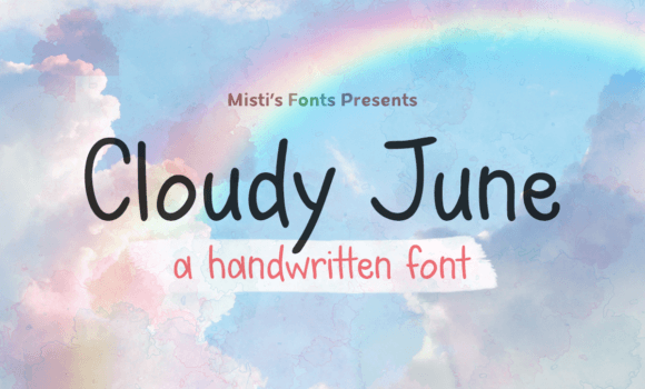 Cloudy June Font - Featured Image