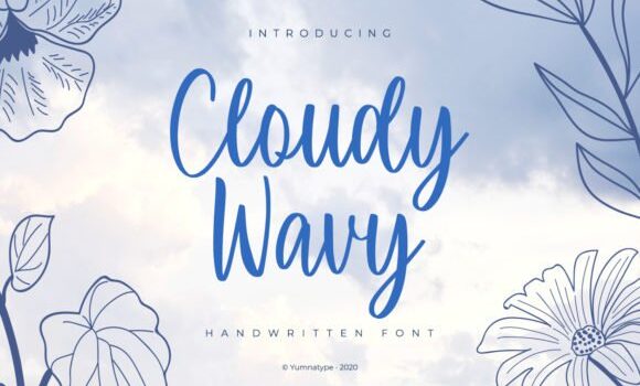 Cloudy Wavy Font Fonts Free Download Cloudy Wavy Font - Featured Image