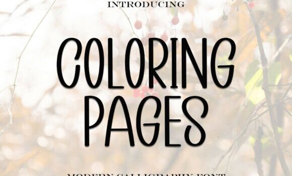 Coloring Pages Font - Featured Image