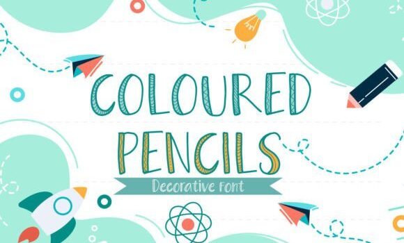 Coloured Pencils Font - Featured Image