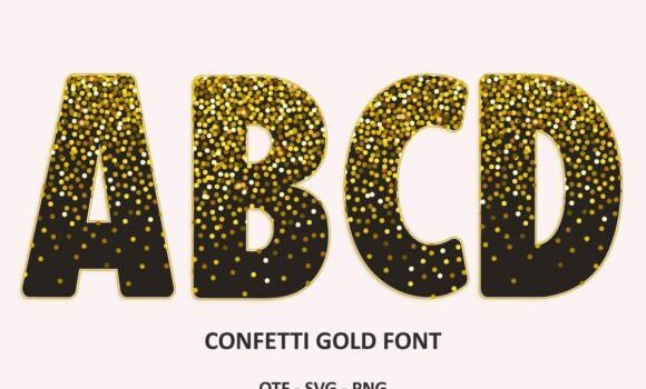 Confetti Gold Font - Featured Image
