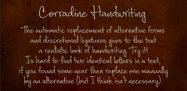 Corradine Handwriting Family Font - Featured Image